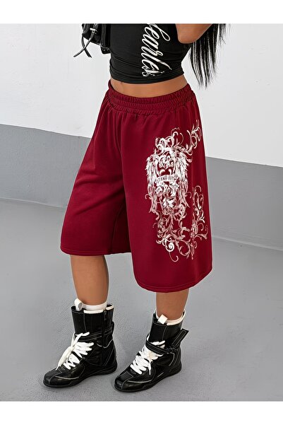 Toum Εντυπωσιακό Unisex Φαρδύ Σορτς Βερμούδα Oversize Χωρίς Τσέπες