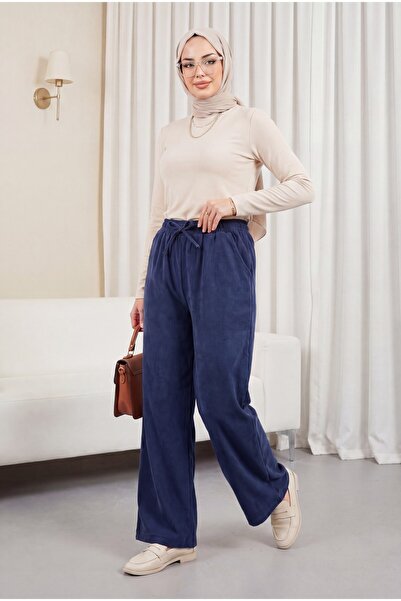 Modamorfo Ελαστική μέση, λεπτομέρεια με κορδόνια, τσέπες, φαρδύ παντελόνι από...