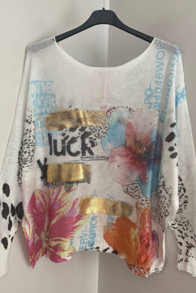 AYASOFYA OTANTIK Γυναικεία ιταλική μπλούζα πουλόβερ με μανίκια νυχτερίδα και ...