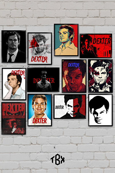 tablomaxtbx 12 Parça Dexter Morgan Seri Katil Polisiye Gerilim Kült Dizi Deko...