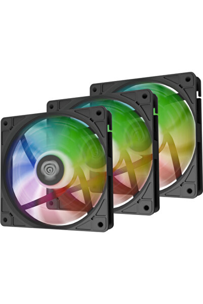 Genesis Kit ventilatoare 3 buc Oxal 120 ARGB LED 120 mm Negru