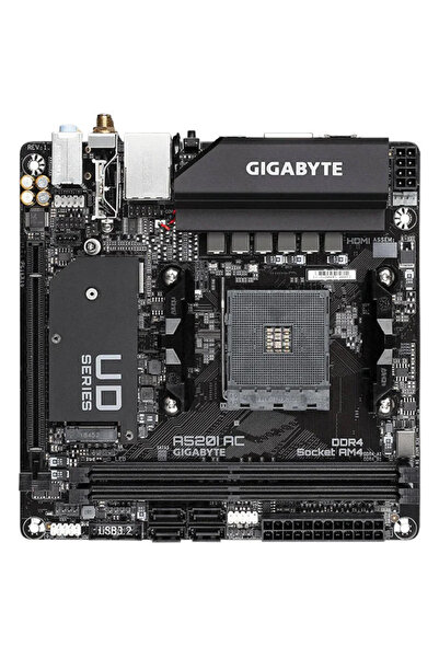 Gigabyte A520I AC - 1.0 - motherboard - mini ITX - Socket AM4 - AMD A520