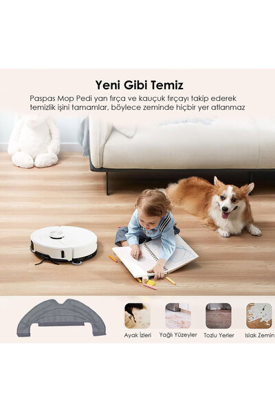 servisevinde XIAOMI Vacuum Mop 2 Ultra ile Uyumlu Robot Süpürge Mop Pedi / Be...