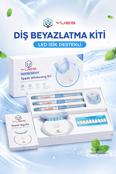 YUES Diş Beyazlatıcı Set 5 LED Işıklı Diş Beyazlatma Kiti 3x3 ml Jel Kalem