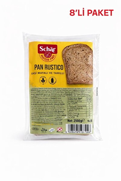 Schar Pan Rustıco Ekşi Mayalı Ve Tahıllı Glutensiz Ekmek 250 Gr 8 Adet