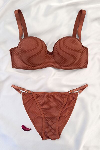 DNR İç Giyim Unpadded Unibra Bra Set Copper