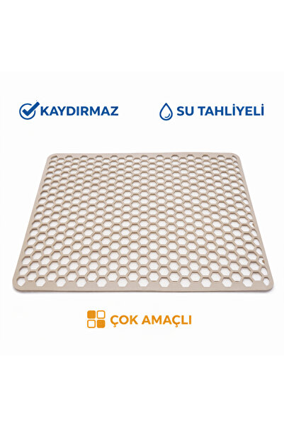 Flaura Home Kaydırmaz Silikon Lavabo Mat | Bulaşık Kurutma & Çok Amaçlı Mutfa...