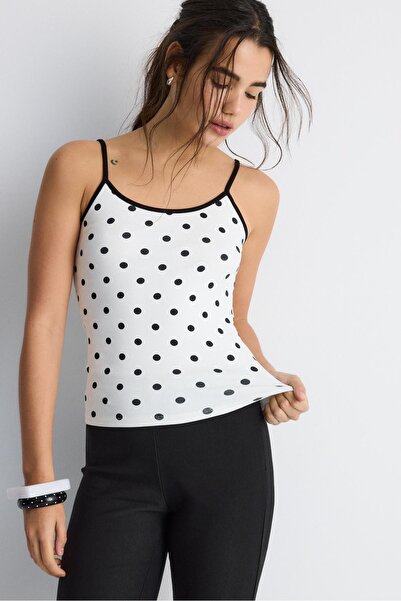 Stradivarius Ribbed strap top