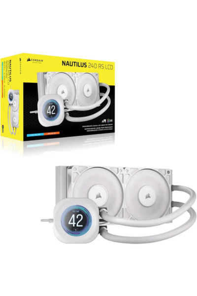 Corsair Nautilus 240 RS LCD 2 x 120 mm Alb