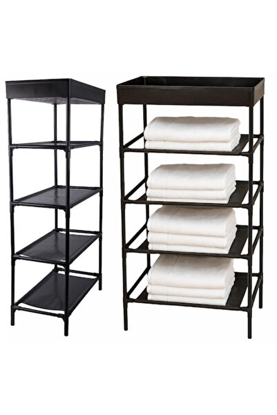 OEM Πτυσσόμενη παπουτσοθήκη με 5 ράφια, ρυθμιζόμενη, πλαστικός σκελετός, υφασ...