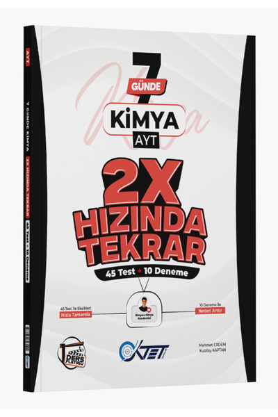 Ders Platosu Oktet Yayınları AYT Kimya Ders Platosu 7 Günde 2X Hızında Tekrar...