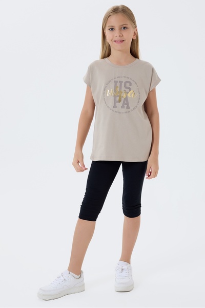 U.S. Polo Assn. KIZ ÇOCUK US2511-G KAPRİ TAYTLI TAKIM
