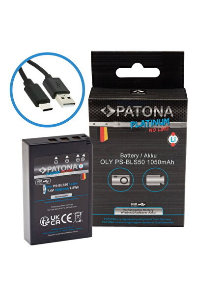 Patona Acumulator Platinum BLS5 BLS-5 E-P3 E-PL2 PEN E-PL3 E-PM1 Olympus