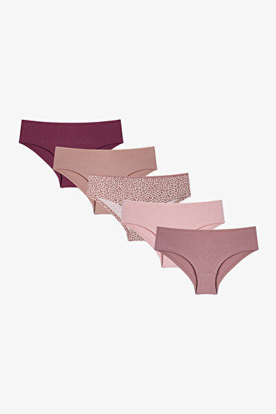 Colorful Elegant 5-Pack Cotton Hipster Briefs