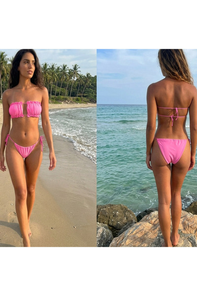 EZRA Bikini Takım Büzgülü Bikini Takım