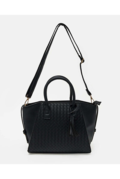 REDTAG Women Black Tote Bag