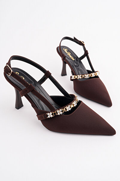 Madam Tarz SPR-3627 Παντόφλες με λεπτή πέτρα στην τακτινή και λεπτομέρεια από...