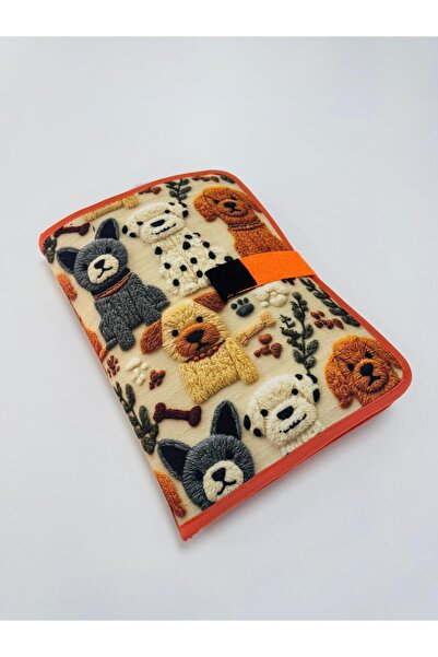 MORA BAG Tablet/ Kitap/Laptop Çantası 14 İnç - Yün Görünümlü Sevimli Köpekler...
