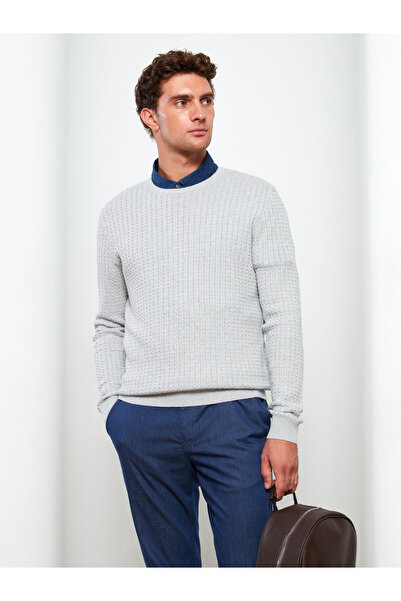 LC Waikiki Crew Neck Long Sleeve Men's Tricot Sweater
