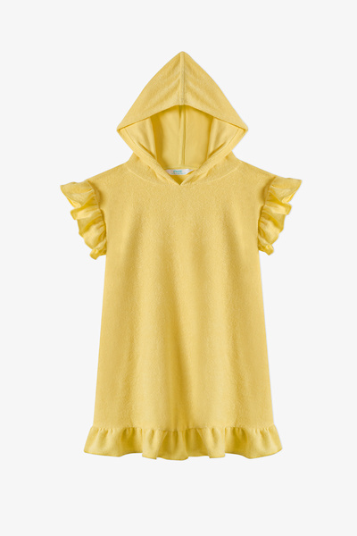 Penti Sarı Kız Çocuk Yellow Frill Towel Kaftan