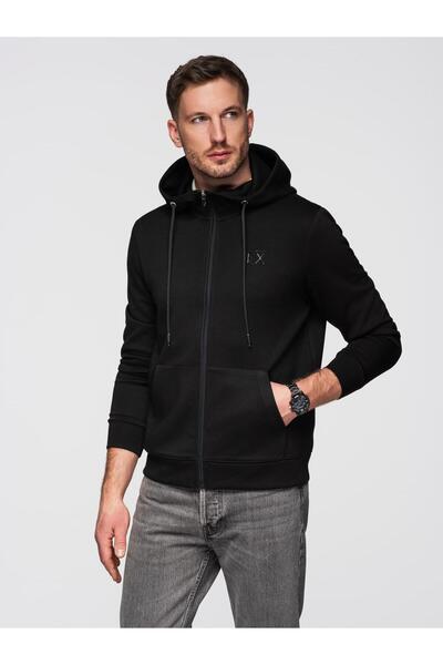 OMBRE Bărbați Hanorac Modern OM-SZBC-0196 Negru