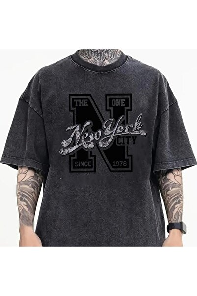 ZEMLİYA Tricou oversize spălat cu aspect vintage