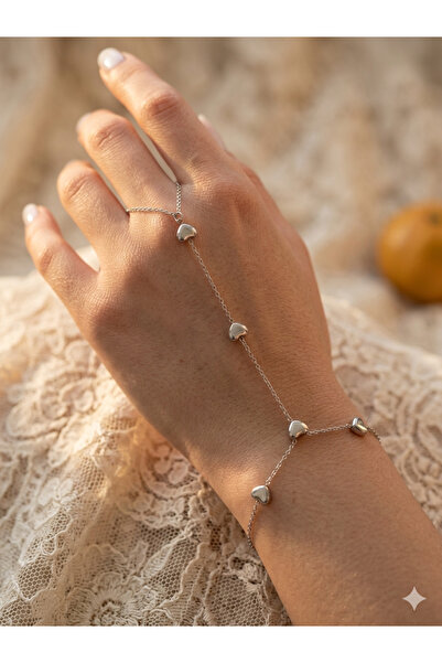 morbella 316L Steel Silver Color Filled Multiple Heart Shahmeran - Non-Tarnis...