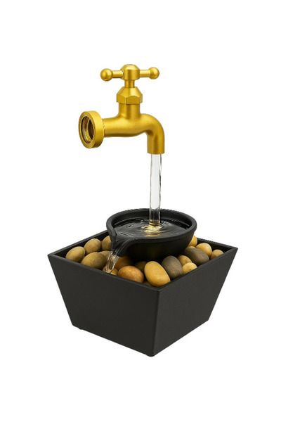 OEM Fântână decorativă cu robinet iluminat și pietre tip cascadă