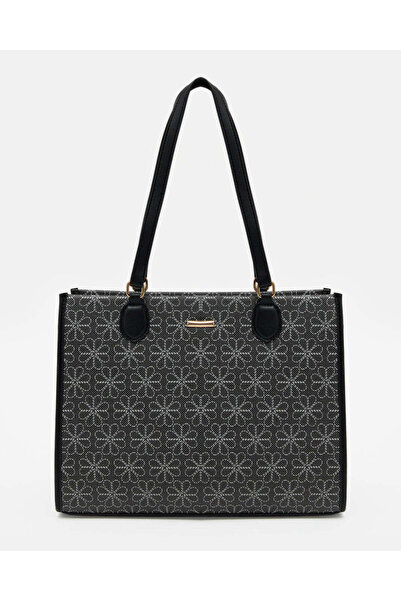 REDTAG Women Black Tote Bag