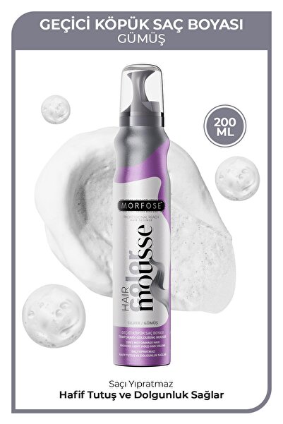 Morfose Geçici Renkli Saç Köpüğü Gri 200 ml