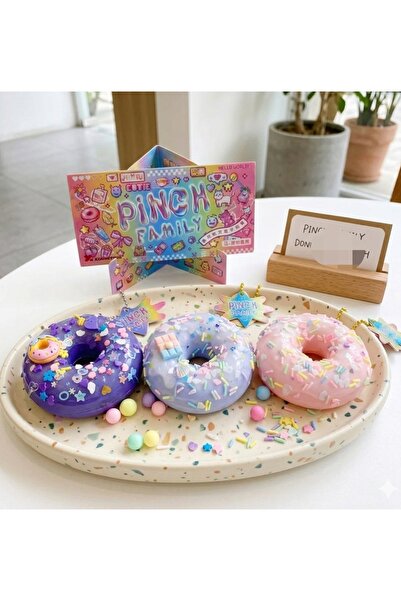 NB market Donut sukuşi büyük boy 2 adet farklı renk squishy
