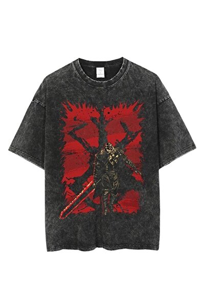 ZEMLİYA Βίντατζ πλυμένο μπλουζάκι oversized