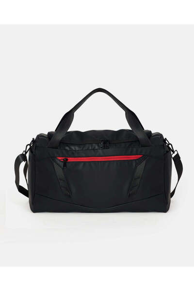 REDTAG Black Plain Duffel Bag