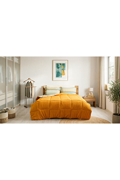 Sherpa Hardal Çift Kişilik Lastikli Çarşaflı Comforter Uyku Seti