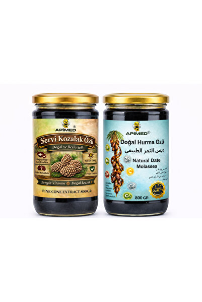 APİMED Cedar Cone Extract 800 Gr and Date Extract 800Gr 100% Natural Additive...