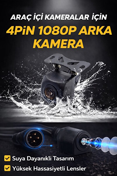 MPIA Arka İçi Kameralar İçin 4 Pin Arka Görüş Kamerası 1080P FullHD