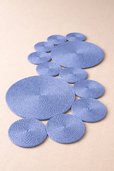 Naspar Κάλυμμα τραπεζιού/τραπεζάκι σαλονιού σε χρώμα ινδιγκό μπλε (75x34)