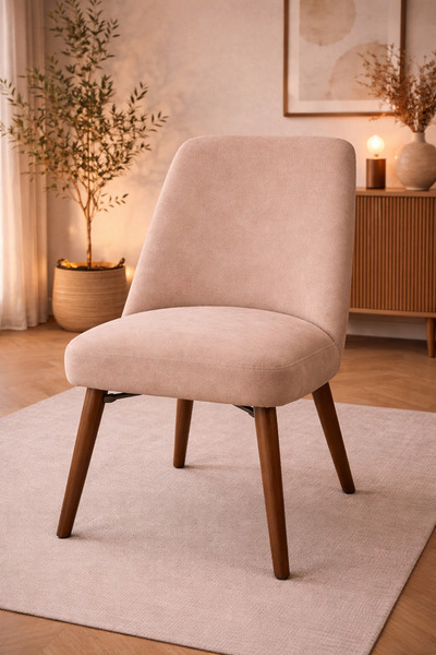 Akbal Home Sandalye Kılıfı 4 Adet Standart Retro Kare İtalyan Nubuk Kumaş Yük...