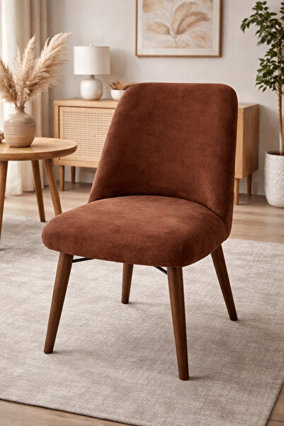Akbal Home Sandalye Kılıfı 4 Adet Standart Retro Kare İtalyan Nubuk Kumaş Yük...