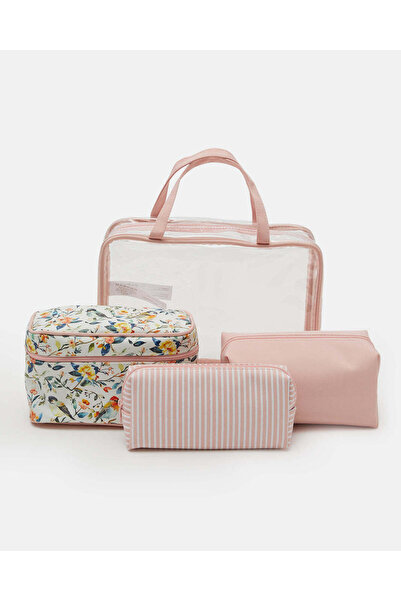 REDTAG Women Assorted Printed Cosmetic Pouch 4 Piece Set