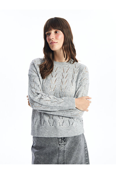 LC Waikiki Crew Neck Hole-Knitted Women's Knitwear Sweater