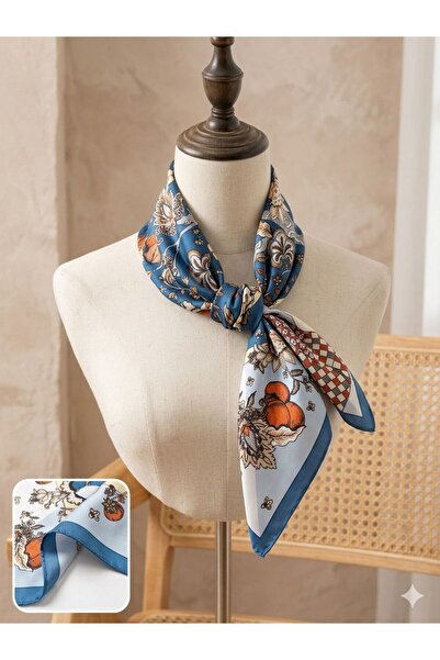 MAESTRO WOMAN Γυναικείο μεταξωτό σατέν φουλάρι με σχέδια 70x70