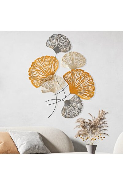 OEM Re-Bloom Διακοσμητικό Τοίχου, με floral σχέδιο, μεταλλικό, πορτοκαλί/λευκ...