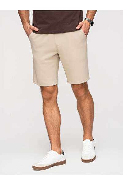 OMBRE Herren Shorts Kurze Hose Strickstoff OM-SRSK-0124 Beige