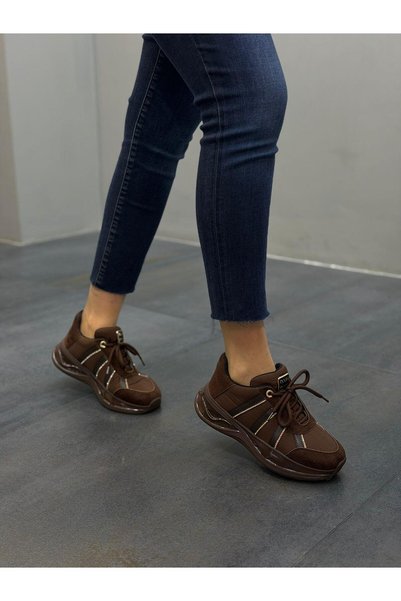 DİVA Mi̇la Brown Stone Parachute Fabric Women's Casual Sportswear