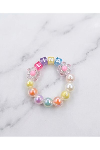 Beksy Accessory Kişiye Özel İsimli Pastel Renkli Boncuklu Çocuk Bileklik