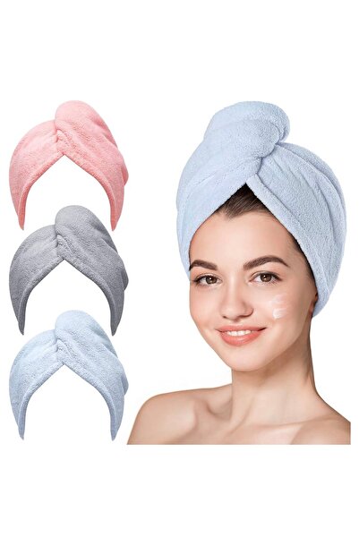 ABAS Microfiber Hair Towel 15 Pieces of Multi-Color Towels Suitable for Women...