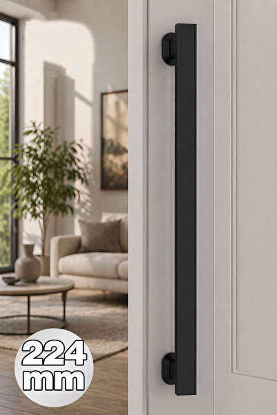 Badem10 Özen Μαύρη ματ λαβή συρταριού 224 mm Ελάχιστη κομψή λαβή πόρτας ντουλ...