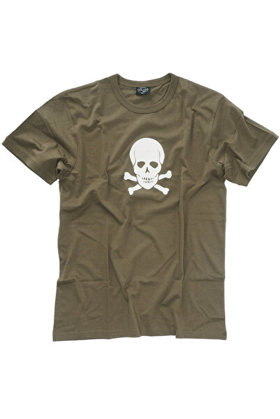 Mil-Tec Μπλουζάκι με στάμπα κρανίου - Λαδί