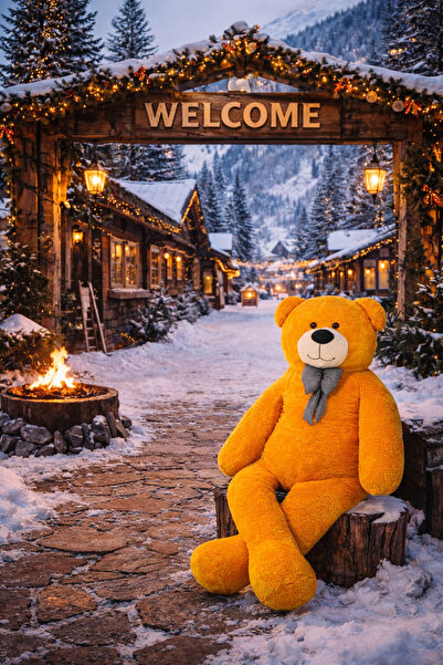 Özgüner Oyuncak 250200 Large Size Plush Bear, Special Gift for Lovers and Dec...